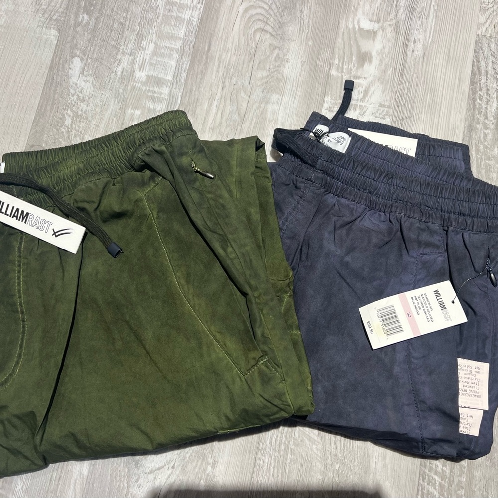 William Rast Green and Blue Sweatpants